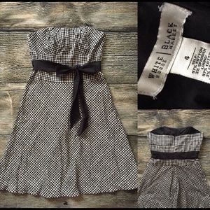 Strapless Black & White Dress